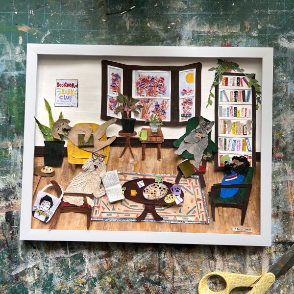 Bookshop Pups, Commissioned Art, Laura Homsey Original Art 2024