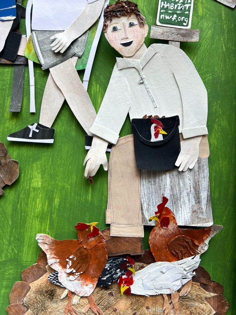 Celebrating A Special Birthday with Chickens! Commissioned Art, Laura Homsey Original Art 2024