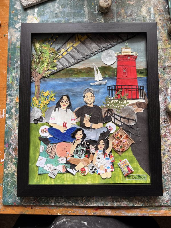 A Moonlit Picnic, Commissioned Art, Laura Homsey Original Art 2025